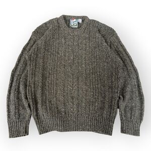 80s Concrete Acrylic Fishermans Sweater - M